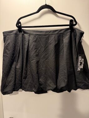 Future Collective Black Circle Skirt - Flared Skater Style